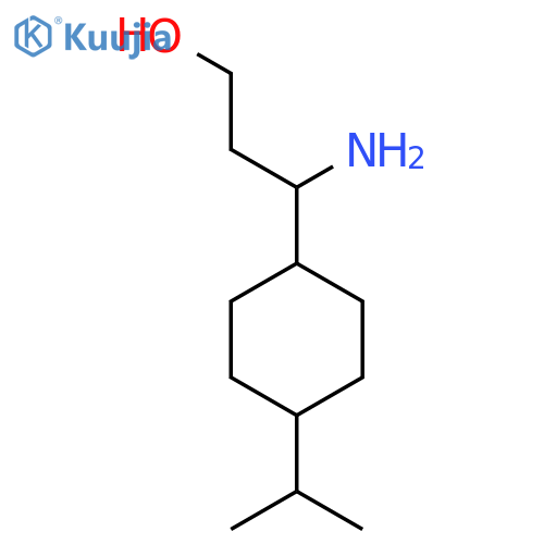 3-Amino-3-[4-(propan-2-yl)cyclohexyl]propan-1-ol structure