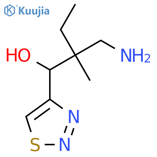 1,2,3-Thiadiazole-4-methanol, α-[1-(aminomethyl)-1-methylpropyl]- structure