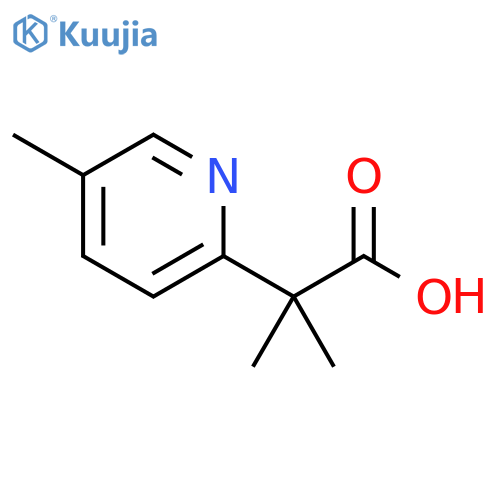 2-methyl-2-(5-methylpyridin-2-yl)propanoic acid structure