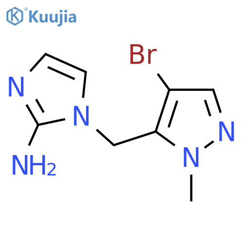 1-[(4-Bromo-1-methyl-1H-pyrazol-5-yl)methyl]-1H-imidazol-2-amine structure