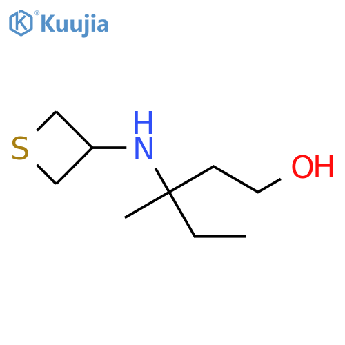 3-methyl-3-[(thietan-3-yl)amino]pentan-1-ol structure