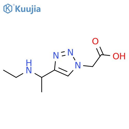 1H-1,2,3-Triazole-1-acetic acid, 4-[1-(ethylamino)ethyl]- structure