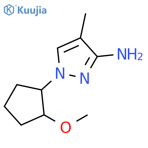 1-(2-Methoxycyclopentyl)-4-methyl-1H-pyrazol-3-amine structure