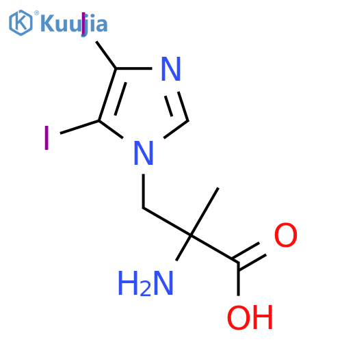 2-Amino-3-(4,5-diiodo-1H-imidazol-1-yl)-2-methylpropanoic acid structure