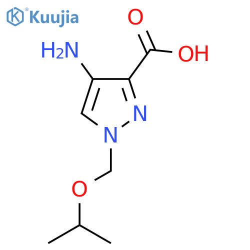 4-amino-1-[(propan-2-yloxy)methyl]-1H-pyrazole-3-carboxylic acid structure