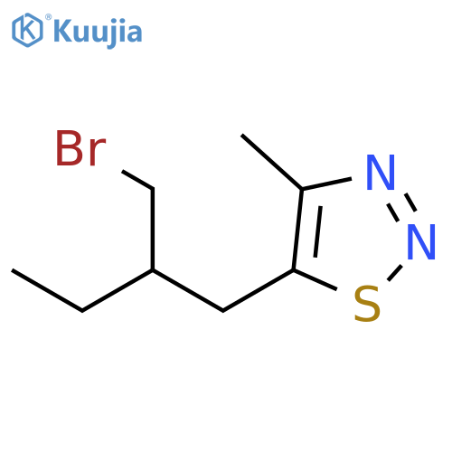 1,2,3-Thiadiazole, 5-[2-(bromomethyl)butyl]-4-methyl- structure
