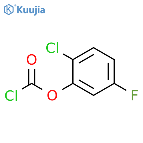 Carbonochloridic acid, 2-chloro-5-fluorophenyl ester structure