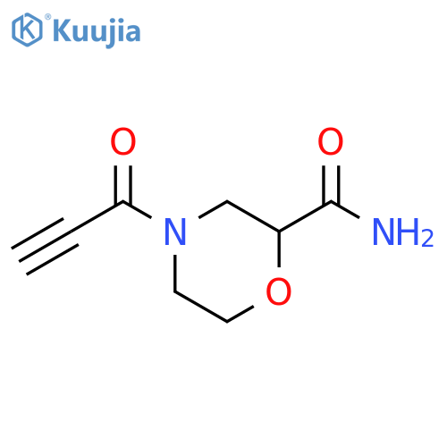 4-(prop-2-ynoyl)morpholine-2-carboxamide structure
