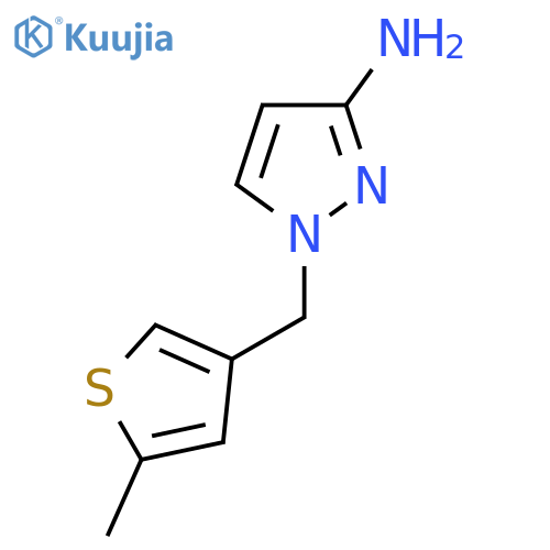 1-[(5-Methylthiophen-3-yl)methyl]-1H-pyrazol-3-amine structure