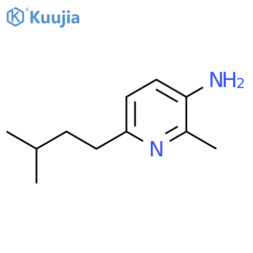 3-Pyridinamine, 2-methyl-6-(3-methylbutyl)- structure