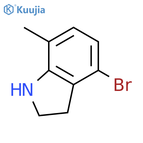 1H-Indole, 4-bromo-2,3-dihydro-7-methyl- structure