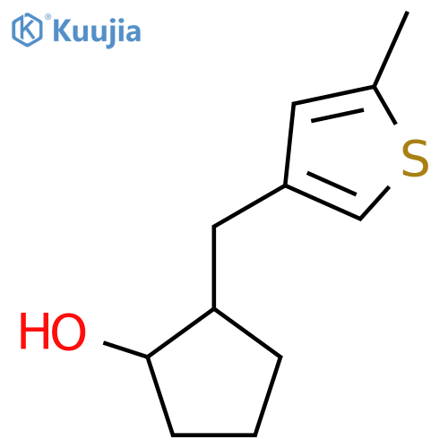 2-[(5-Methylthiophen-3-yl)methyl]cyclopentan-1-ol structure