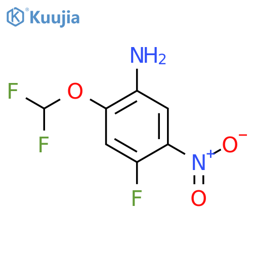 2-(Difluoromethoxy)-4-fluoro-5-nitroaniline structure