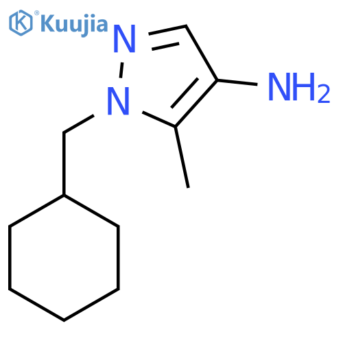 1-(cyclohexylmethyl)-5-methyl-1H-pyrazol-4-amine structure