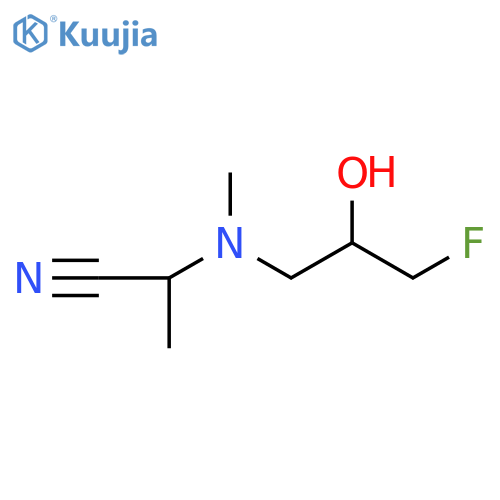 Propanenitrile, 2-[(3-fluoro-2-hydroxypropyl)methylamino]- structure
