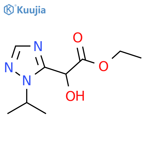 ethyl 2-hydroxy-2-[1-(propan-2-yl)-1H-1,2,4-triazol-5-yl]acetate structure
