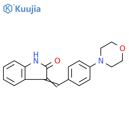 (3Z)-3-[4-(morpholin-4-yl)benzylidene]-1,3-dihydro-2H-indol-2-one structure
