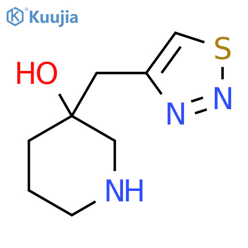 3-[(1,2,3-Thiadiazol-4-yl)methyl]piperidin-3-ol structure