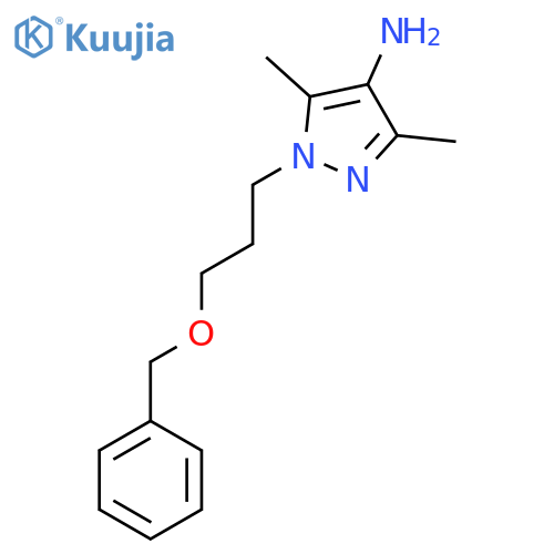 1-[3-(benzyloxy)propyl]-3,5-dimethyl-1H-pyrazol-4-amine structure