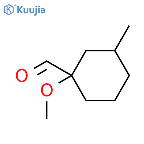 1-Methoxy-3-methylcyclohexane-1-carbaldehyde structure