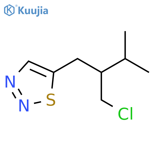 1,2,3-Thiadiazole, 5-[2-(chloromethyl)-3-methylbutyl]- structure