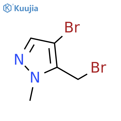 4-bromo-5-(bromomethyl)-1-methyl-1H-pyrazole structure