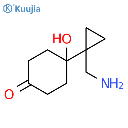 Cyclohexanone, 4-[1-(aminomethyl)cyclopropyl]-4-hydroxy- structure