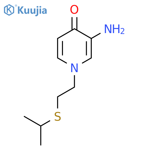 3-Amino-1-[2-(propan-2-ylsulfanyl)ethyl]-1,4-dihydropyridin-4-one structure