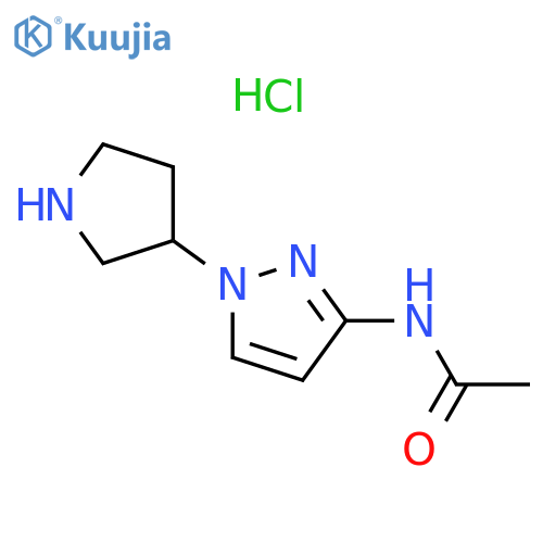 Acetamide, N-[1-(3-pyrrolidinyl)-1H-pyrazol-3-yl]-, hydrochloride (1:1)  structure