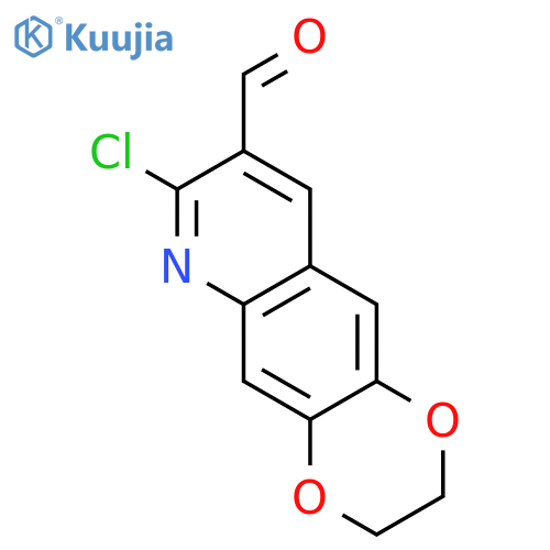 7-chloro-2H,3H-[1,4]dioxino[2,3-g]quinoline-8-carbaldehyde structure
