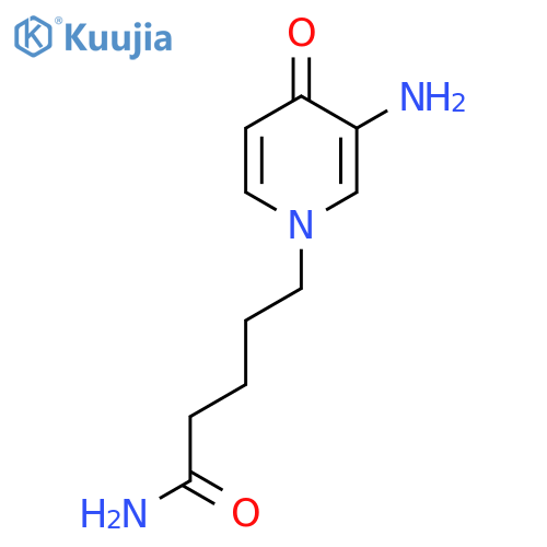 5-(3-amino-4-oxo-1,4-dihydropyridin-1-yl)pentanamide structure