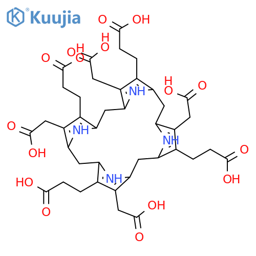 21H,23H-Porphine-2,7,12,17-tetrapropanoicacid, 3,8,13,18-tetrakis(carboxymethyl)-5,10,15,20,22,24-hexahydro- structure