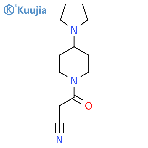 3-Oxo-3-(4-(pyrrolidin-1-yl)piperidin-1-yl)propanenitrile structure