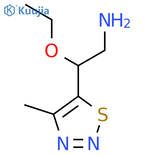 2-Ethoxy-2-(4-methyl-1,2,3-thiadiazol-5-yl)ethan-1-amine structure