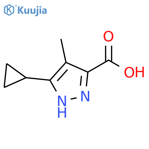5-cyclopropyl-4-methyl-1H-pyrazole-3-carboxylic acid structure