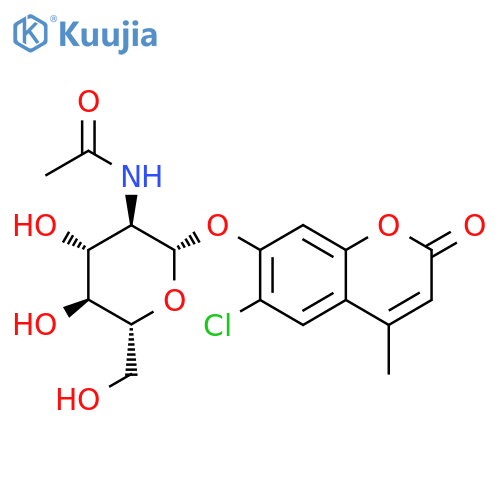 6-Chloro-4-methylumbelliferyl 2-Acetamido-2-deoxy-β-D-glucopyranoside structure