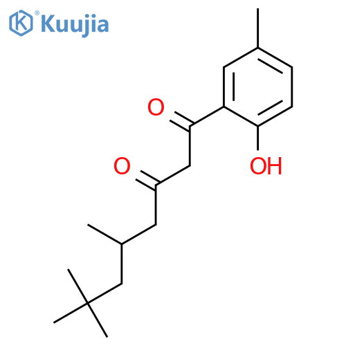 1,3-Octanedione, 1-(2-hydroxy-5-methylphenyl)-5,7,7-trimethyl- structure