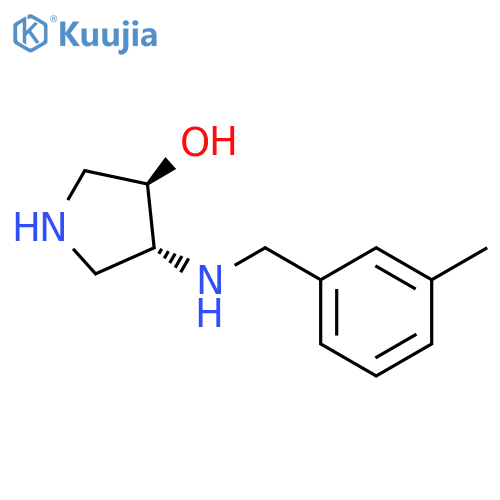 trans-4-{[(3-methylphenyl)methyl]amino}pyrrolidin-3-ol structure