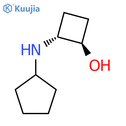 trans-2-(Cyclopentylamino)cyclobutan-1-ol structure