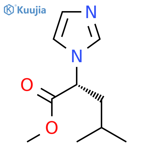 methyl (2R)-2-(1H-imidazol-1-yl)-4-methylpentanoate structure
