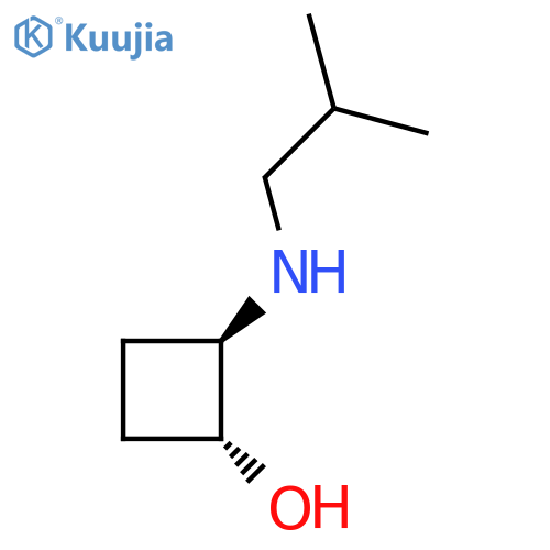 trans-2-[(2-Methylpropyl)amino]cyclobutan-1-ol structure