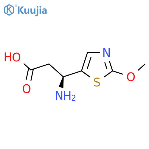 (3S)-3-amino-3-(2-methoxy-1,3-thiazol-5-yl)propanoic acid structure