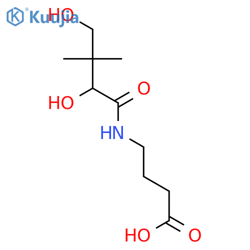 Butanoic acid,4-[[(2R)-2,4-dihydroxy-3,3-dimethyl-1-oxobutyl]amino]- structure