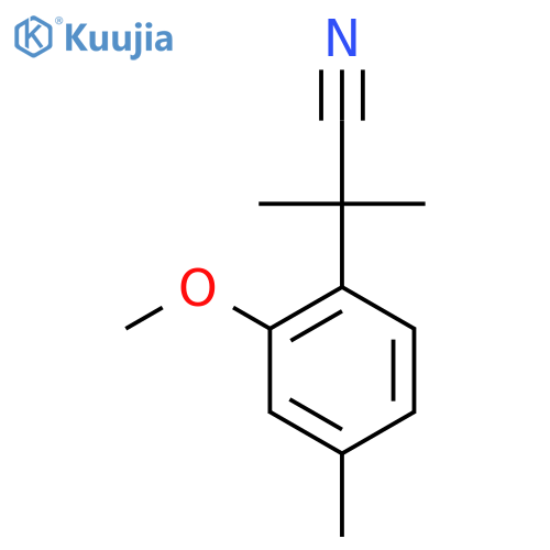 2-(2-Methoxy-4-methylphenyl)-2-methylpropanenitrile structure