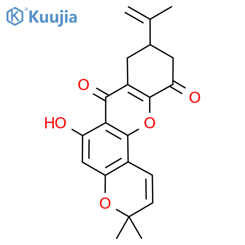 3H,7H-Pyrano[2,3-c]xanthene-7,11(8H)-dione,9,10-dihydro-6-hydroxy-3,3-dimethyl-9-(1-methylethenyl)- structure