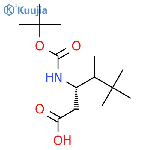(3S)-3-{[(tert-butoxy)carbonyl]amino}-4,5,5-trimethylhexanoic acid structure