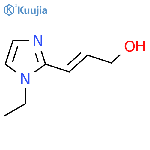 3-(1-ethyl-1H-imidazol-2-yl)prop-2-en-1-ol structure
