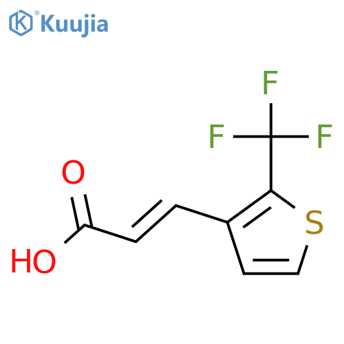 (2E)-3-[2-(trifluoromethyl)thiophen-3-yl]prop-2-enoic acid structure