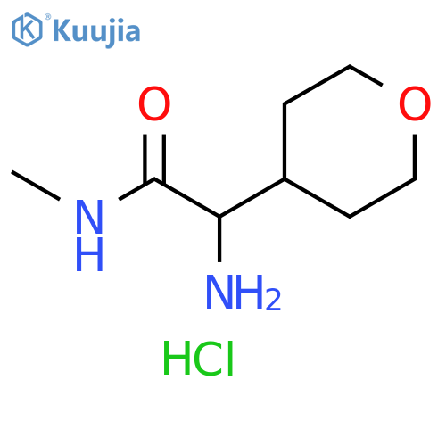 2H-Pyran-4-acetamide, α-aminotetrahydro-N-methyl-, hydrochloride (1:1) structure