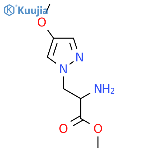 methyl 2-amino-3-(4-methoxy-1H-pyrazol-1-yl)propanoate structure